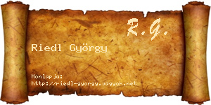 Riedl György névjegykártya