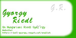 gyorgy riedl business card